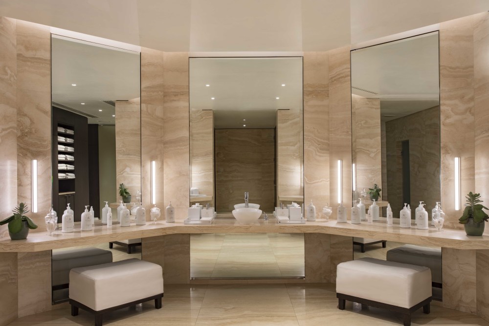 Área de preparación para damas del spa